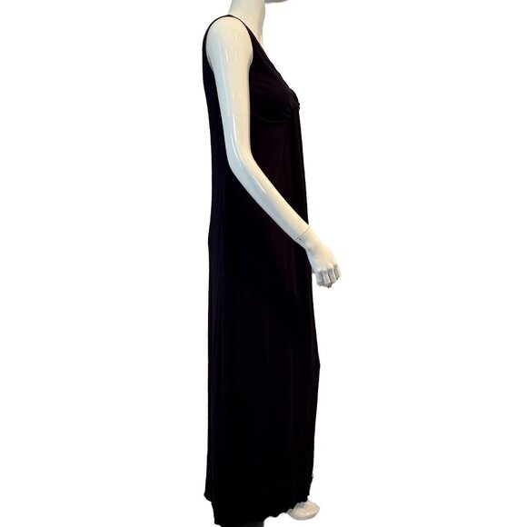 Max Studio Sleeveless Maxi Dress Size M | Twisted Knot Draped Evening Gown - Picture 4 of 5